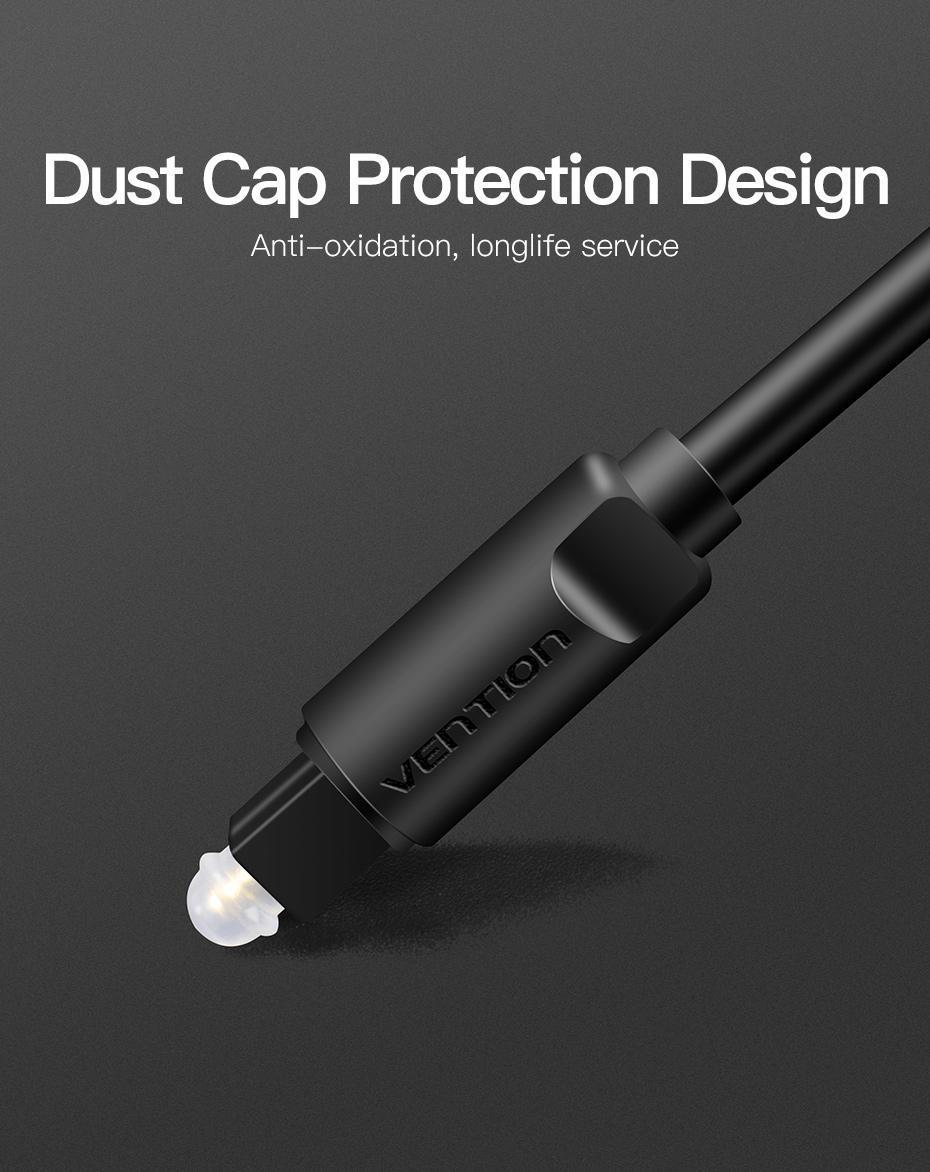 Кабель оптичний Vention Toslink SPDIF Аудіо 3 м Чорний (BAEBI) - фото 12