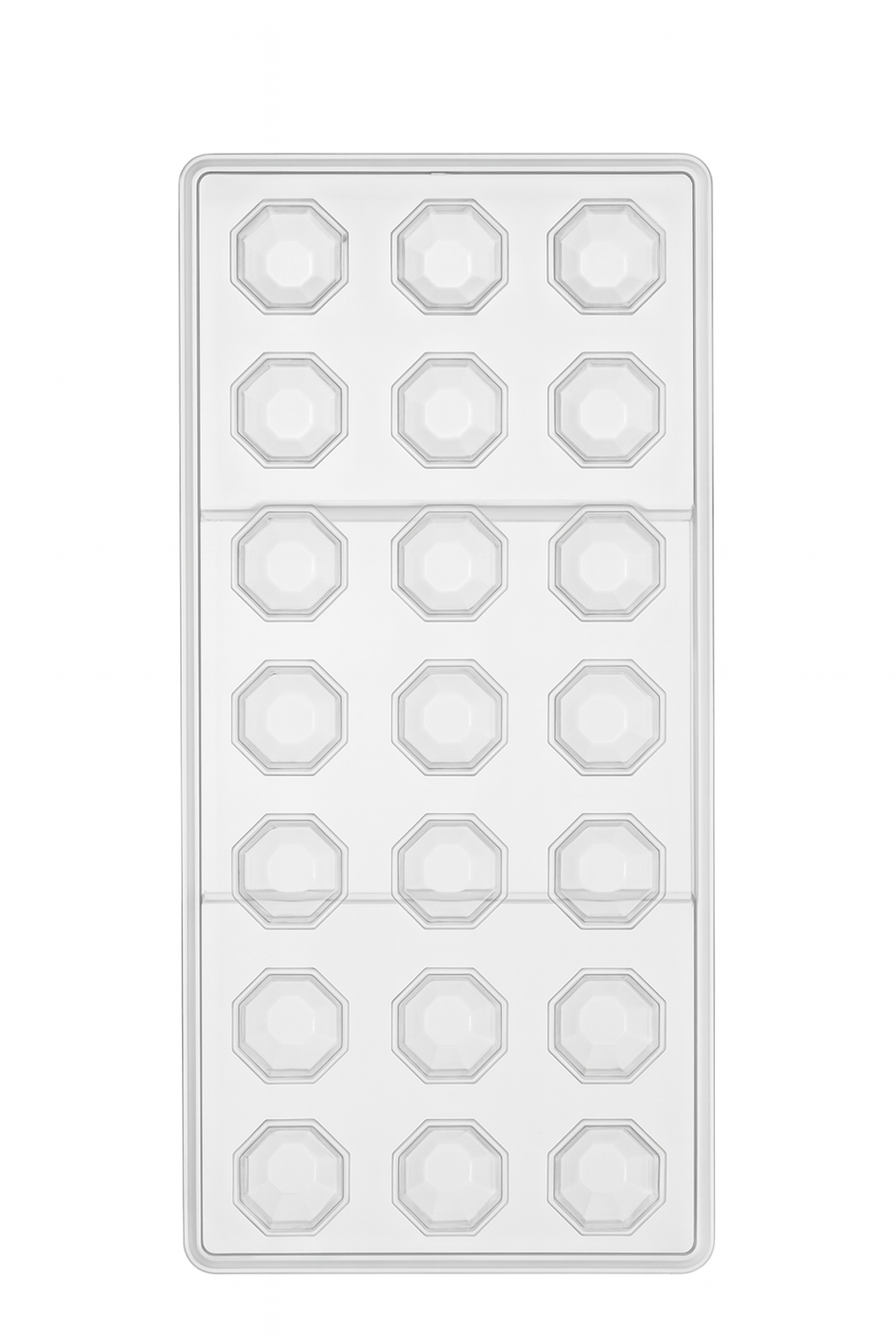 Форма для шоколадних цукерок Stenson R92208 акрилова 13,5 x27, 5x2 см 21 шт. (585499)
