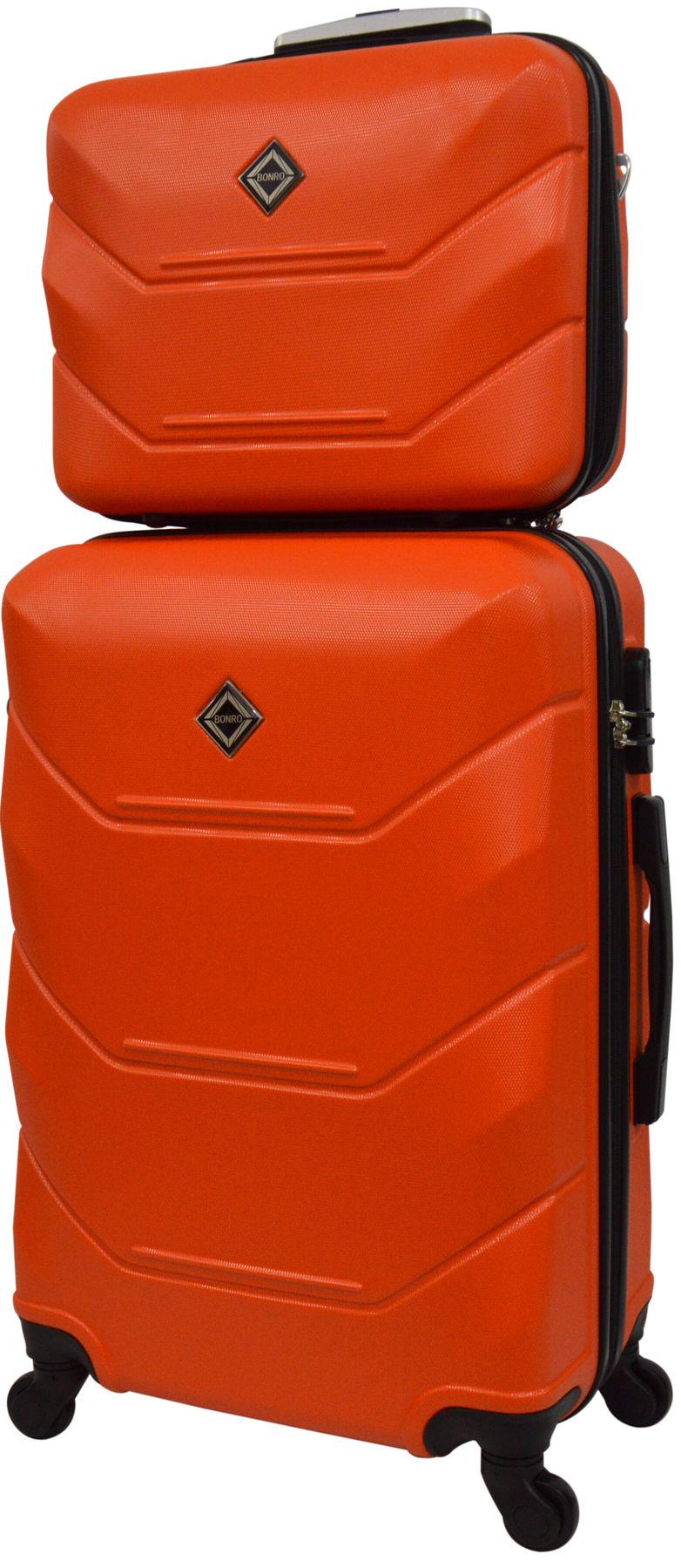 Комплект чемодан и кейс Bonro 2019 средний Оранжевый (10501101)