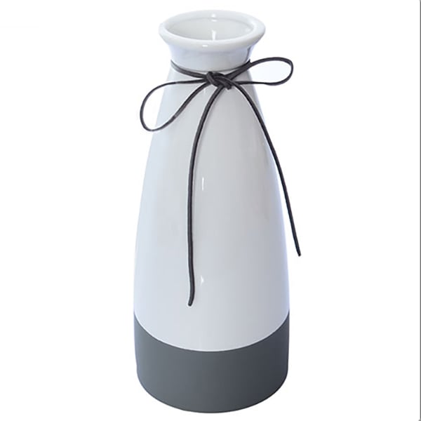 Ваза керамическая Stenson 25,5х11см Белый N00999