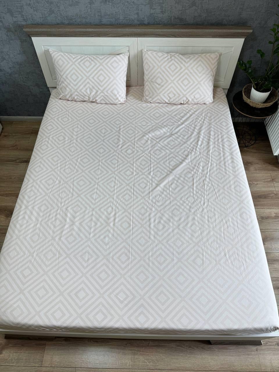 Простынь бязь 160х200 см с 2 наволочками 70x70 см (2252586136)