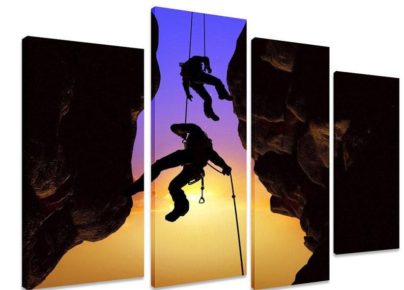 Модульная картина KIL Art Скалолазы на холсте из четырех частей 89x56 см (M4_M_437) Модульная картина KIL Art Скалолазы на холсте из четырех частей 89x56 см (M4_M_437)