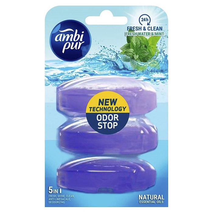 Туалетный блок для унитаза Ambi Pur Fresh Water&Mint 55 мл 3 шт. (1622792297) Туалетный блок для унитаза Ambi Pur Fresh Water&Mint 55 мл 3 шт. (1622792297)
