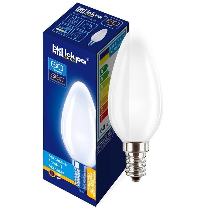 Лампа розжарювання Іскра свічка ДСМТ 60W E14 (27844459)