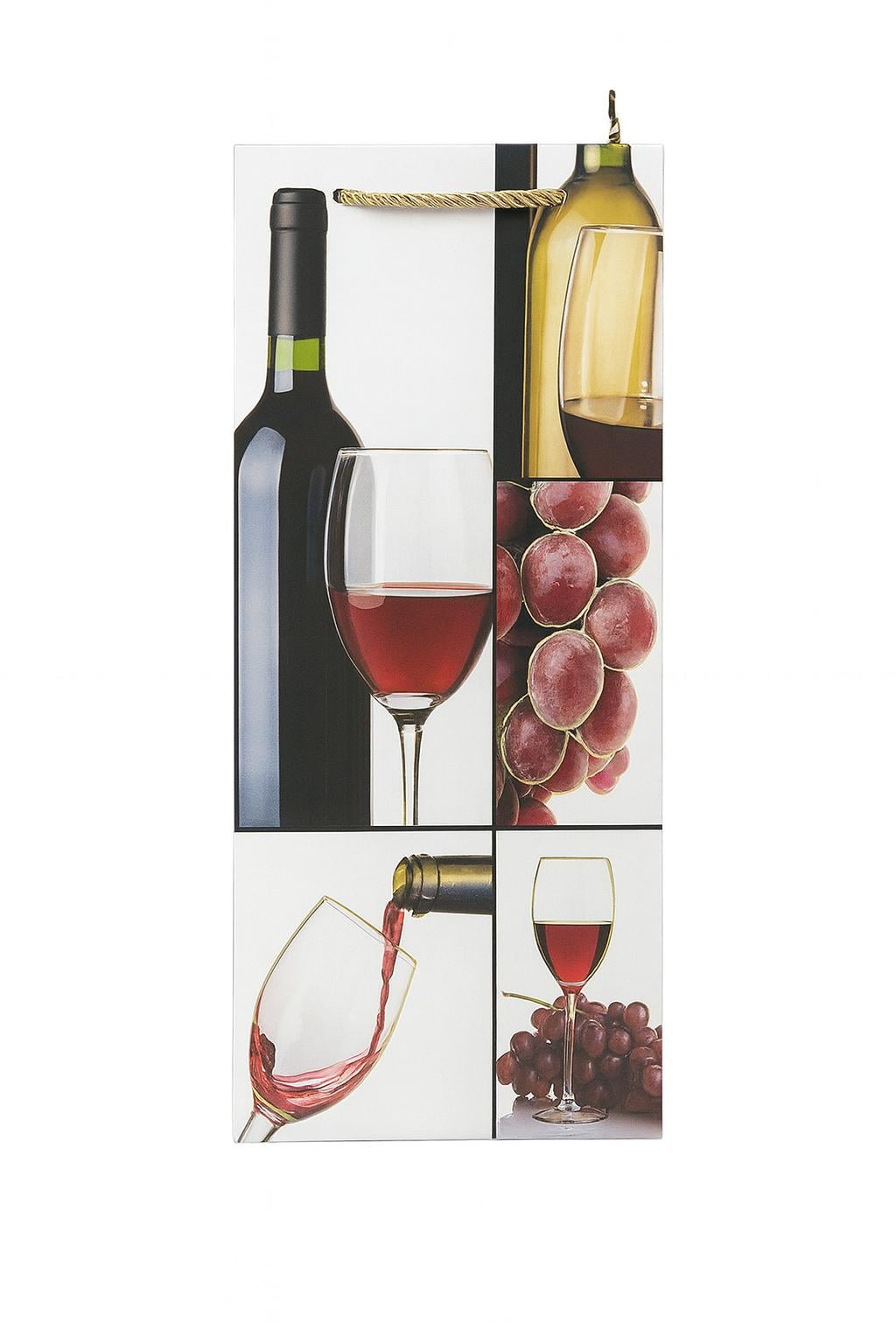 Пакет подарочный бумажный под бутылку Wine 13х8,5х36 см R34513)