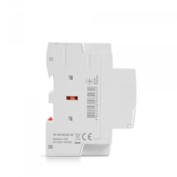 Контактор модульний Videx 4п 40А 4НВ VF-RS-MC4O-40 - фото 3 Контактор модульний Videx 4п 40А 4НВ VF-RS-MC4O-40 - фото 3