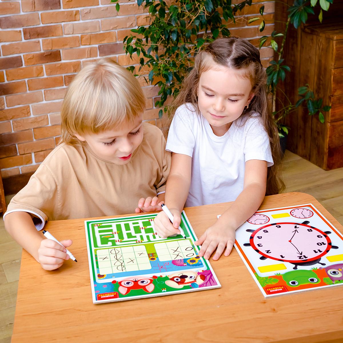 Настільна гра Vladi Toys Дошка-тренажер. Годинник і розпорядок дня (VT5010-29) - фото 3 Настільна гра Vladi Toys Дошка-тренажер. Годинник і розпорядок дня (VT5010-29) - фото 3