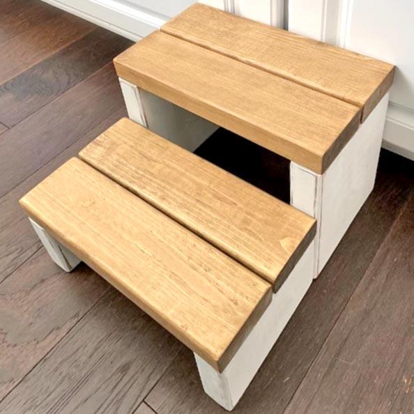 Скамейка-ступенька из дерева Калдария Шебби/Сиена (ССТ-00372105)