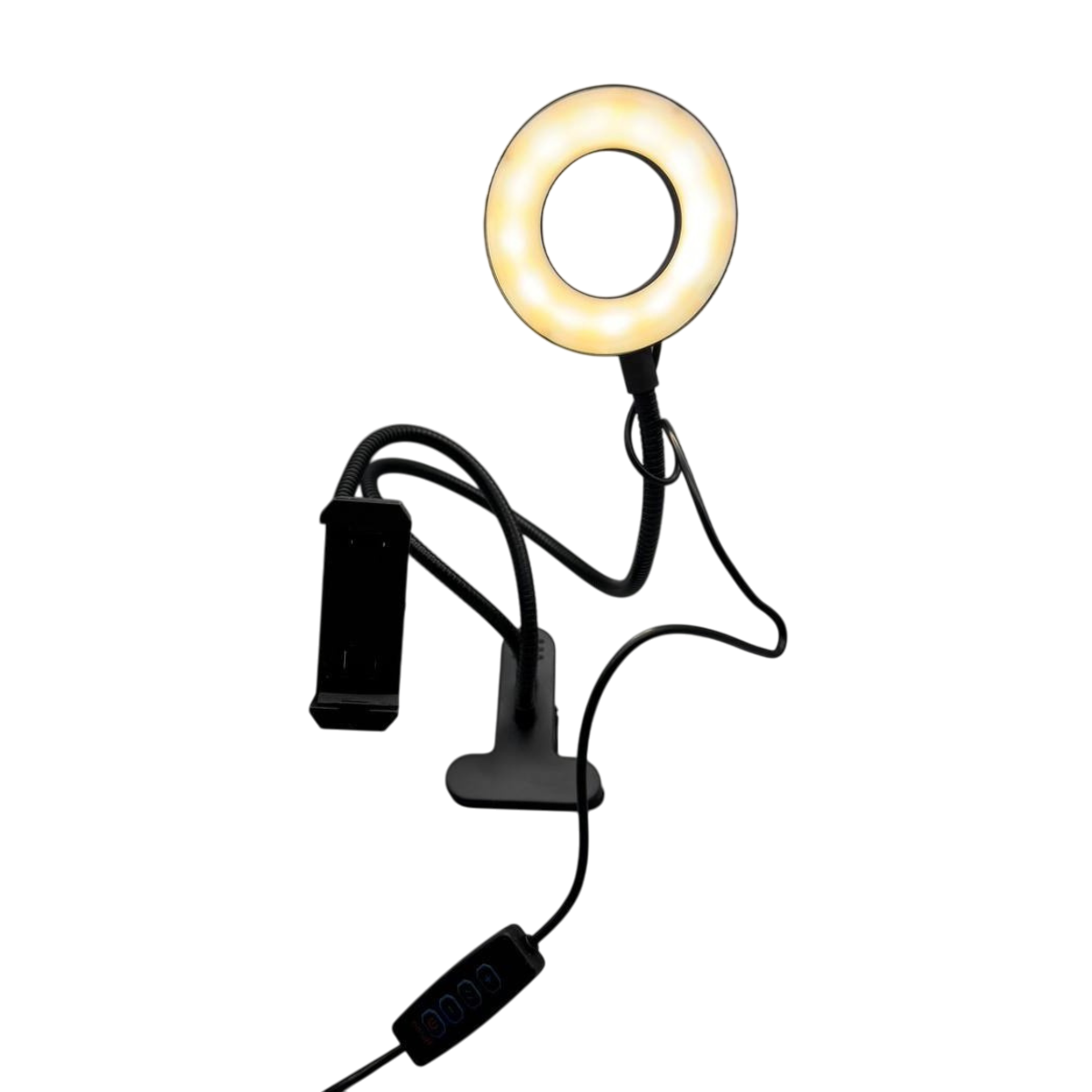 Кольцевая лампа-прищепка Professional Live Stream LED с гибким креплением 9 см (GKL-9-Black)