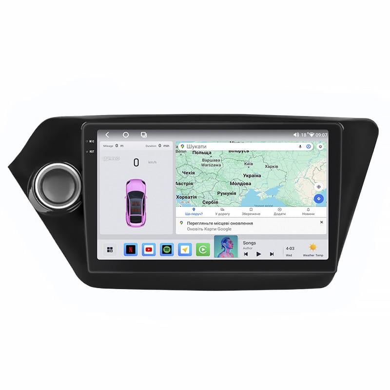Автомагнитола штатная Lesko для KIA K2 III QB 2011-2016 4/64 QLED CarPlay 4G Wi-Fi GPS Prime 9" (22391633)