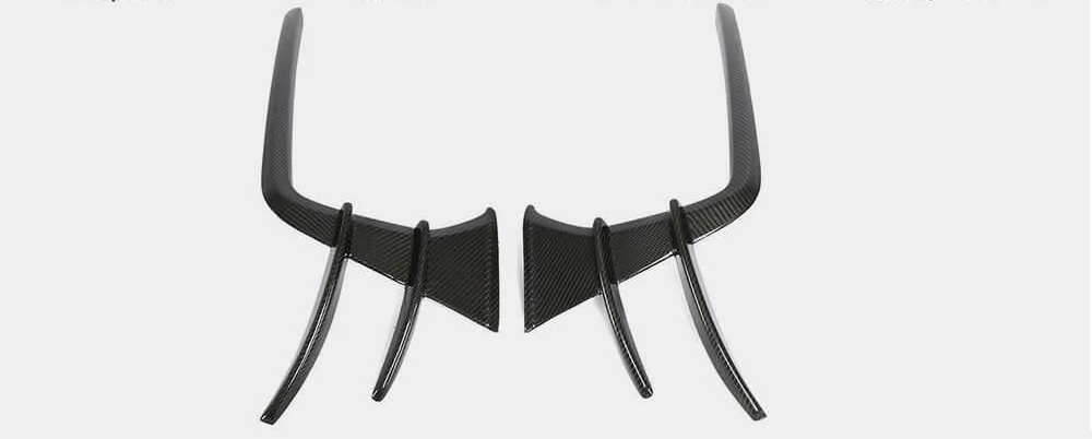 Накладки на передний бампер DDCarbon для S-Line 2018-2022/Audi A7 2018- гг. карбон (133090)