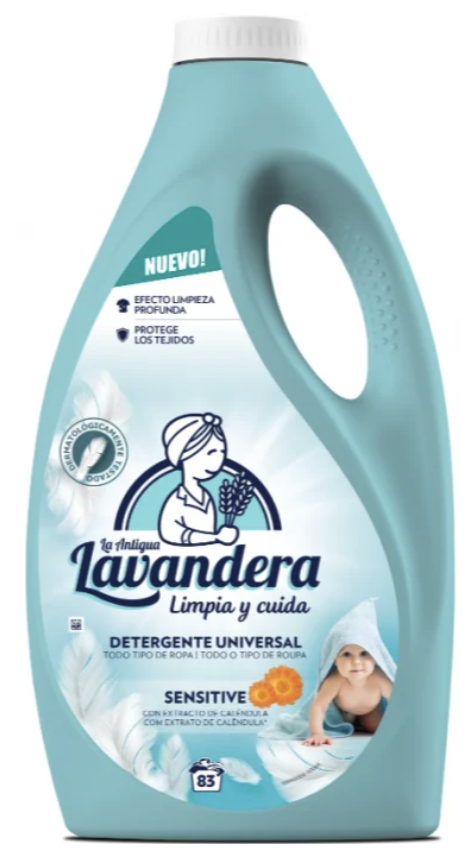 Гель для стирки детский Lavandera Sensitive гипоаллергенный с календулой 0+ 2,49 л 83 стирки