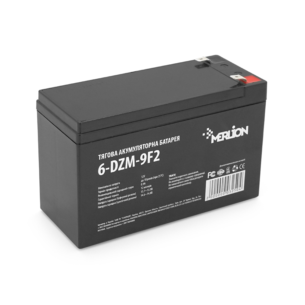 Аккумуляторная батарея тяговая AGM Merlion 6 dzm 9 12v 9ah f2 150x65x95 мм (YUT_V8194) Аккумуляторная батарея тяговая AGM Merlion 6 dzm 9 12v 9ah f2 150x65x95 мм (YUT_V8194)