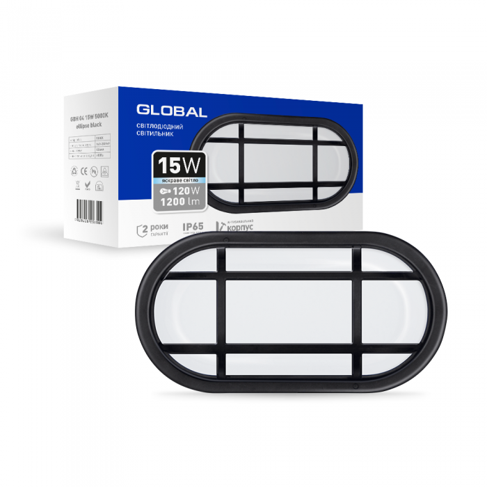LED-світильник антивандальний Global 1-GBH-04-1550-E 15W 5000K (27568134)