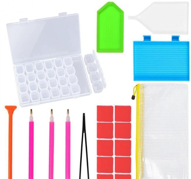 Набор инструментов для работы с алмазной мозаикой 20 пр. (6364) Набор инструментов для работы с алмазной мозаикой 20 пр. (6364)