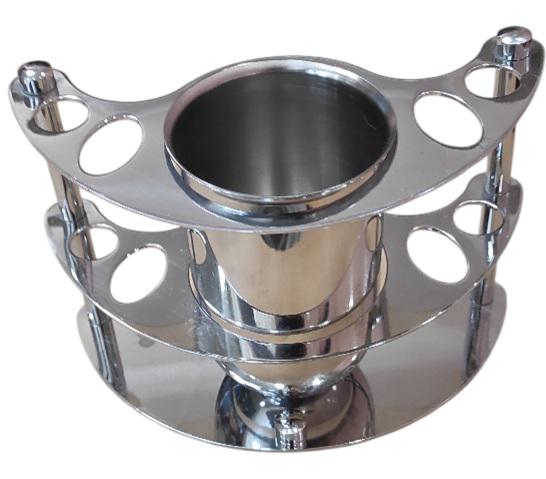 Держатель для зубных щеток и пасты Lider настольный Латунь хромированная (1058)