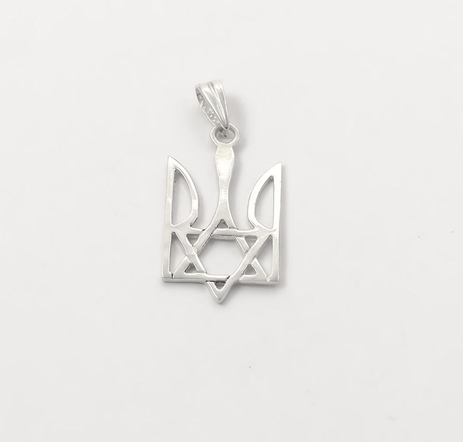 Кулон Maxi Silver 9078 Звезда Давида и Герб Украины (89078)