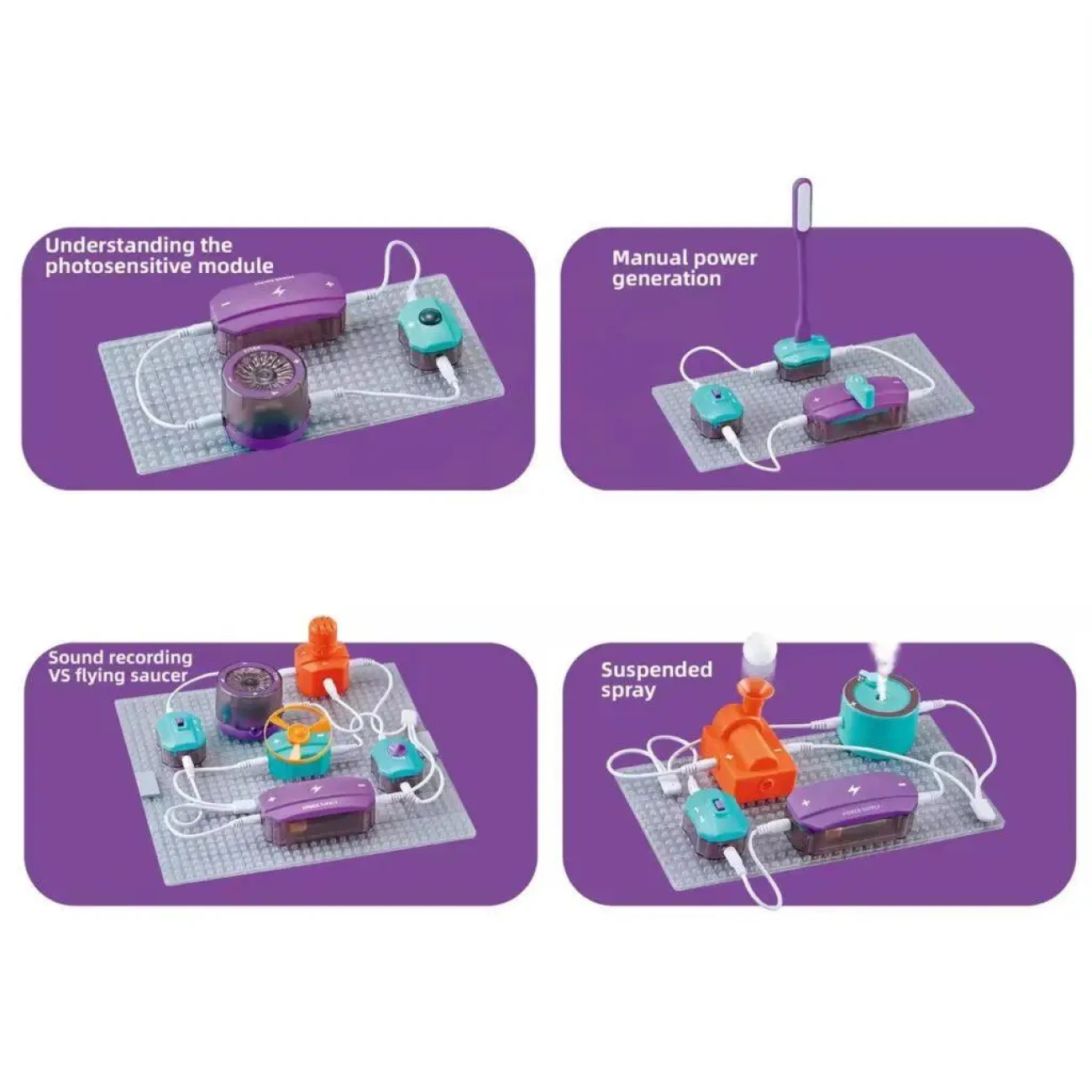 Комплект для создания электросхем со световыми и звуковыми эффектами 34 дет. (29356763) - фото 4 Комплект для создания электросхем со световыми и звуковыми эффектами 34 дет. (29356763) - фото 4