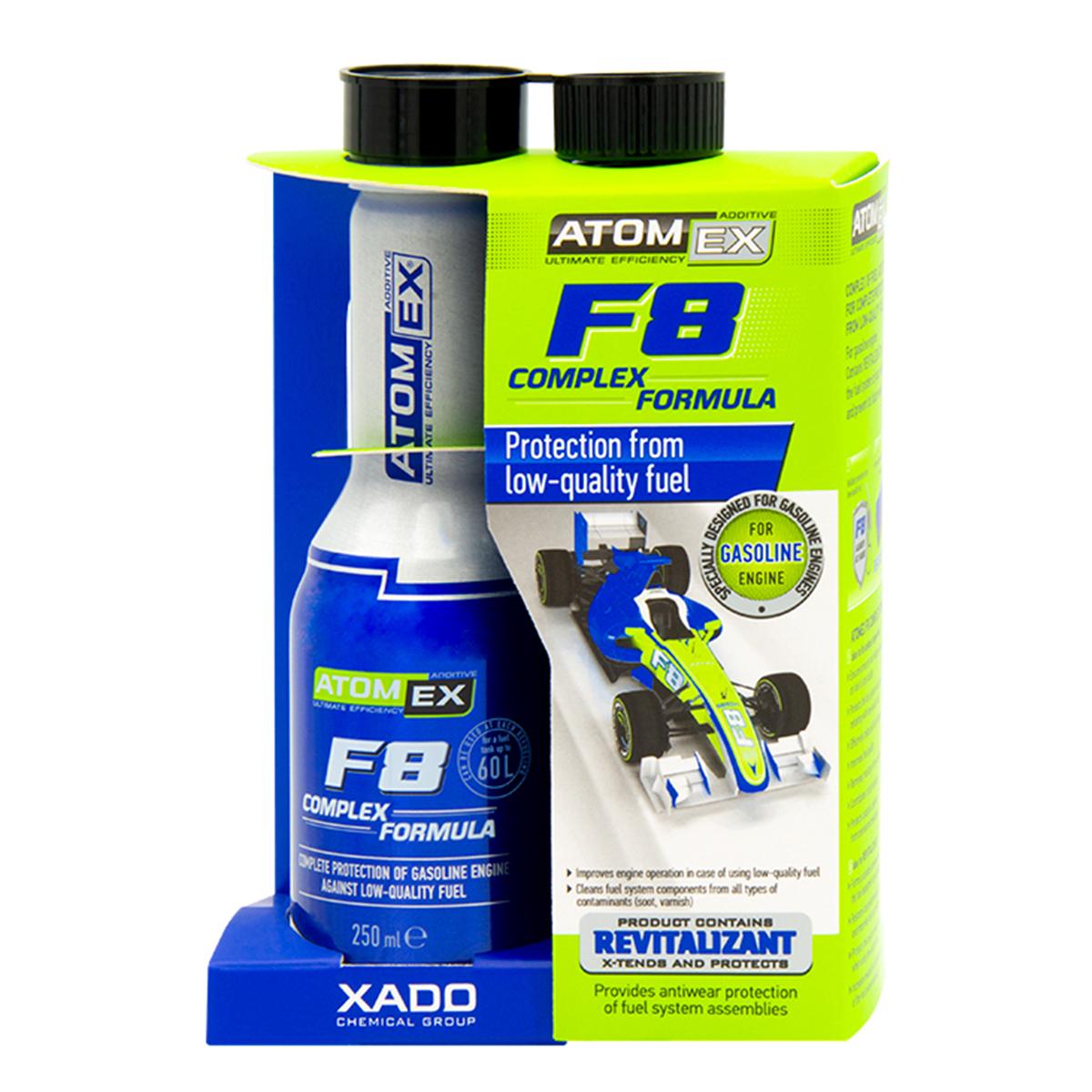 Защита двигателя внутреннего сгорания XADO ATOMEX F8 Complex Formula 250 мл