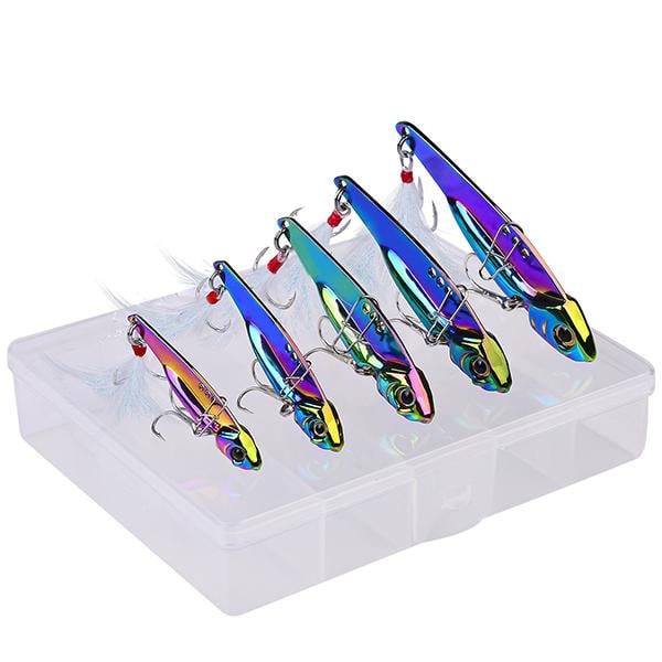 Набір блешень для лову хижих риб 5/7/12/15/20 г 5 шт. (L00047) Набір блешень для лову хижих риб 5/7/12/15/20 г 5 шт. (L00047)