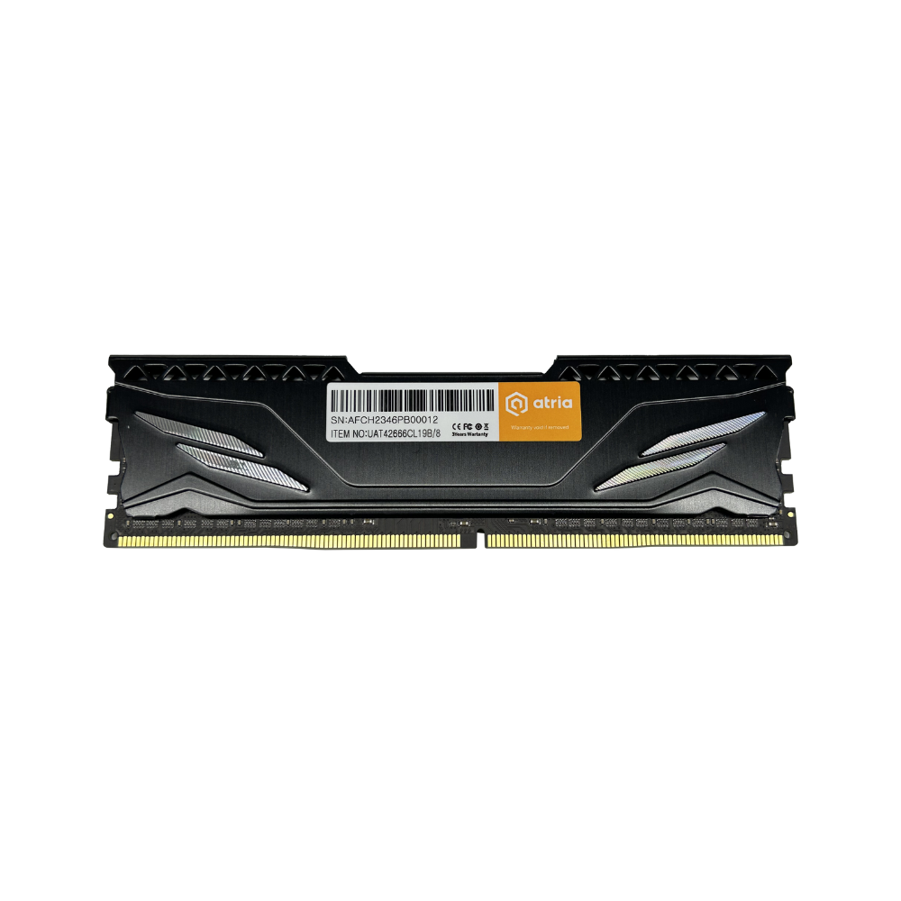 Оперативная память ATRIA Fly UAT42666CL19B/8 DDR4 8 ГБ 2666 мГц для настольных ПК Black (13827056) - фото 2