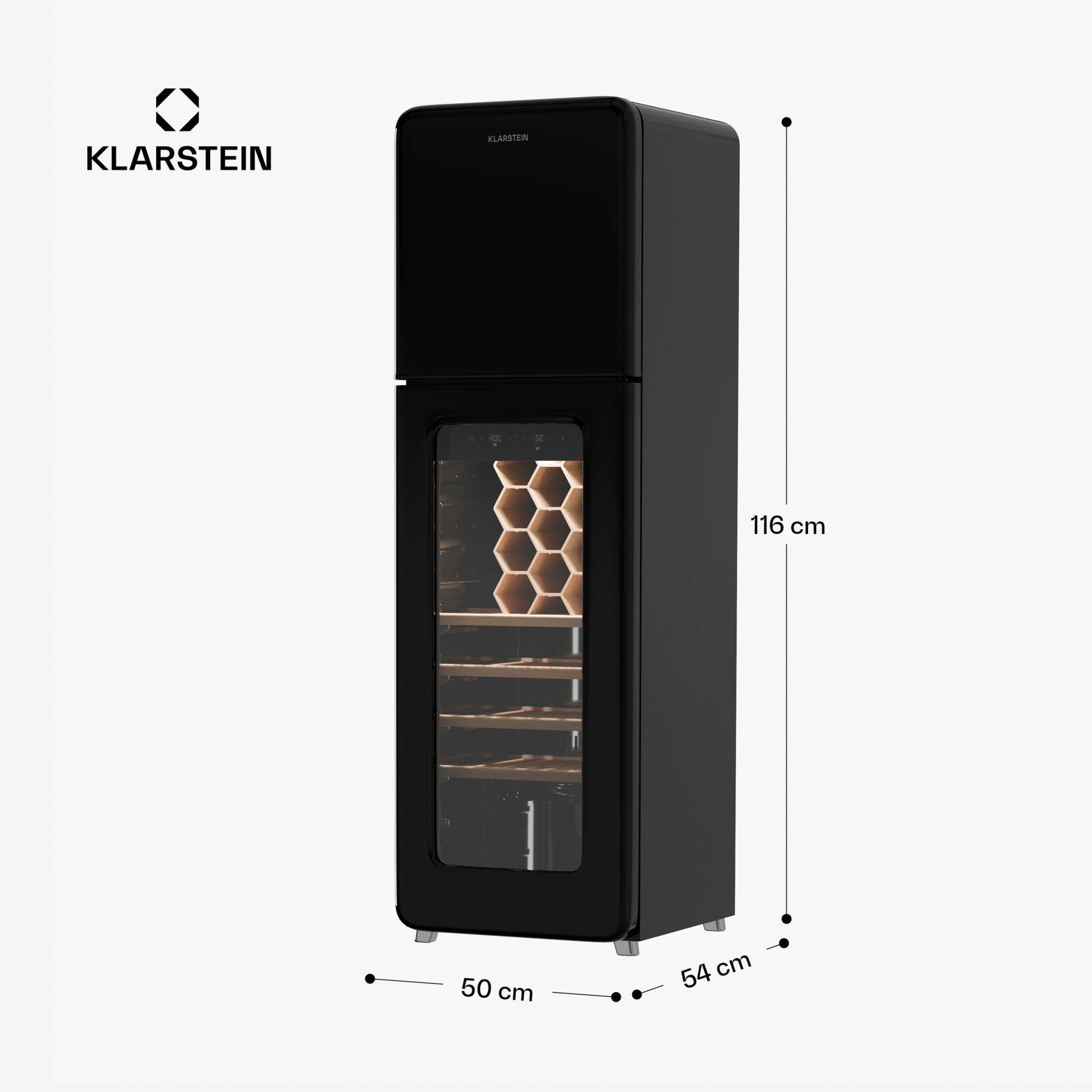 Винный холодильник KLARSTEIN Shirley с морозильной камерой 125 кВт/ч 206 л (10046355) - фото 6 Винный холодильник KLARSTEIN Shirley с морозильной камерой 125 кВт/ч 206 л (10046355) - фото 6