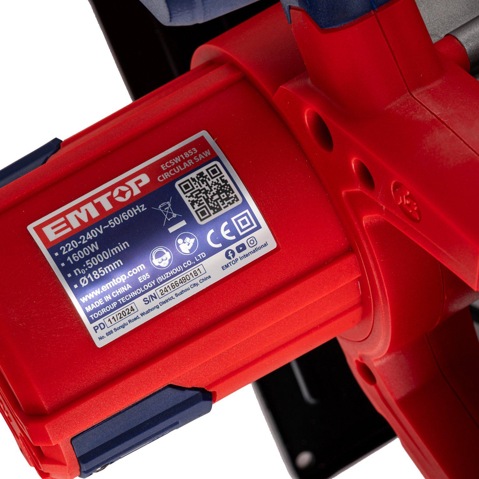 Пила дисковая EMTOP ECSW1853 - фото 7 Пила дисковая EMTOP ECSW1853 - фото 7