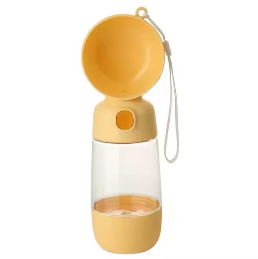 Бутылка для животных портативная Semi Pets 2в1 с антипроливной кнопкой вода и корм 400 мл/185 мл Оранжевый - фото 1 Бутылка для животных портативная Semi Pets 2в1 с антипроливной кнопкой вода и корм 400 мл/185 мл Оранжевый - фото 1