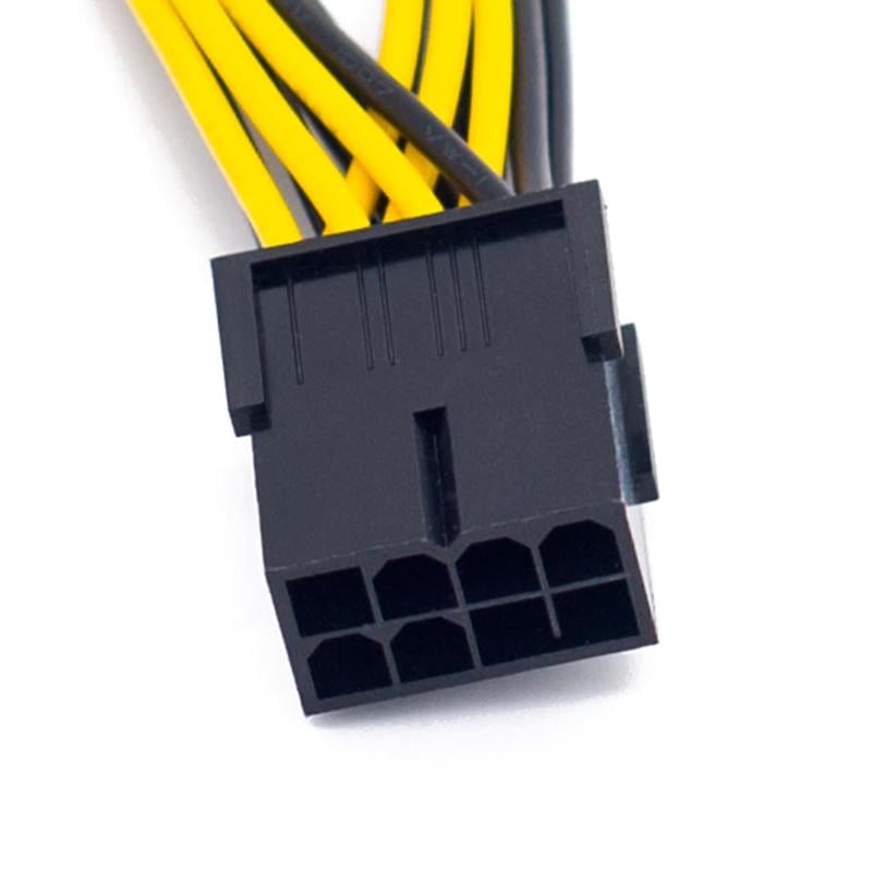 Кабель питания для видеокарт 4Sport 8 pin - 2 x 8 pin 0,2 м Black/Yellow (WAZ-8-6-BY) - фото 4