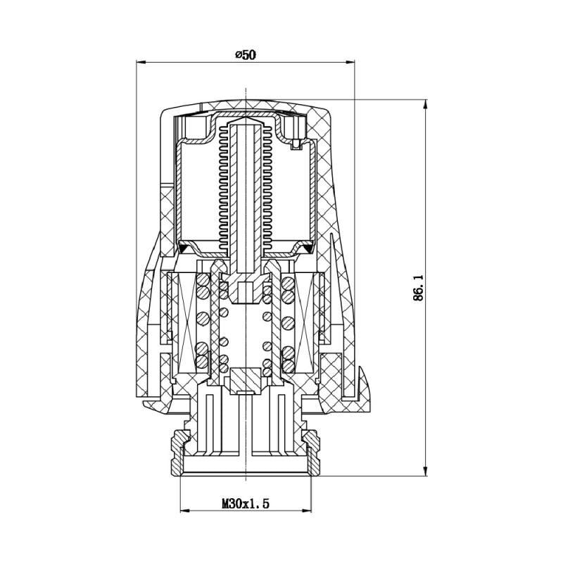 Головка термостатична SD Forte SF254 М30х1,5 (FRRS00021151) - фото 2