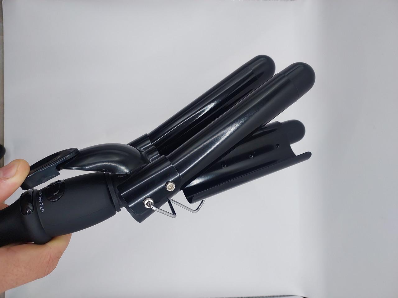 Плойка тристулка ДенІС professional титано-турмалінова d 25 мм (1453069961) - фото 8 Плойка тристулка ДенІС professional титано-турмалінова d 25 мм (1453069961) - фото 8