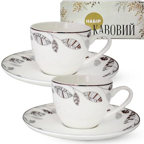 Сервіз кавовий Патіо 110 мл на 6 персон фарфоровий - фото 2