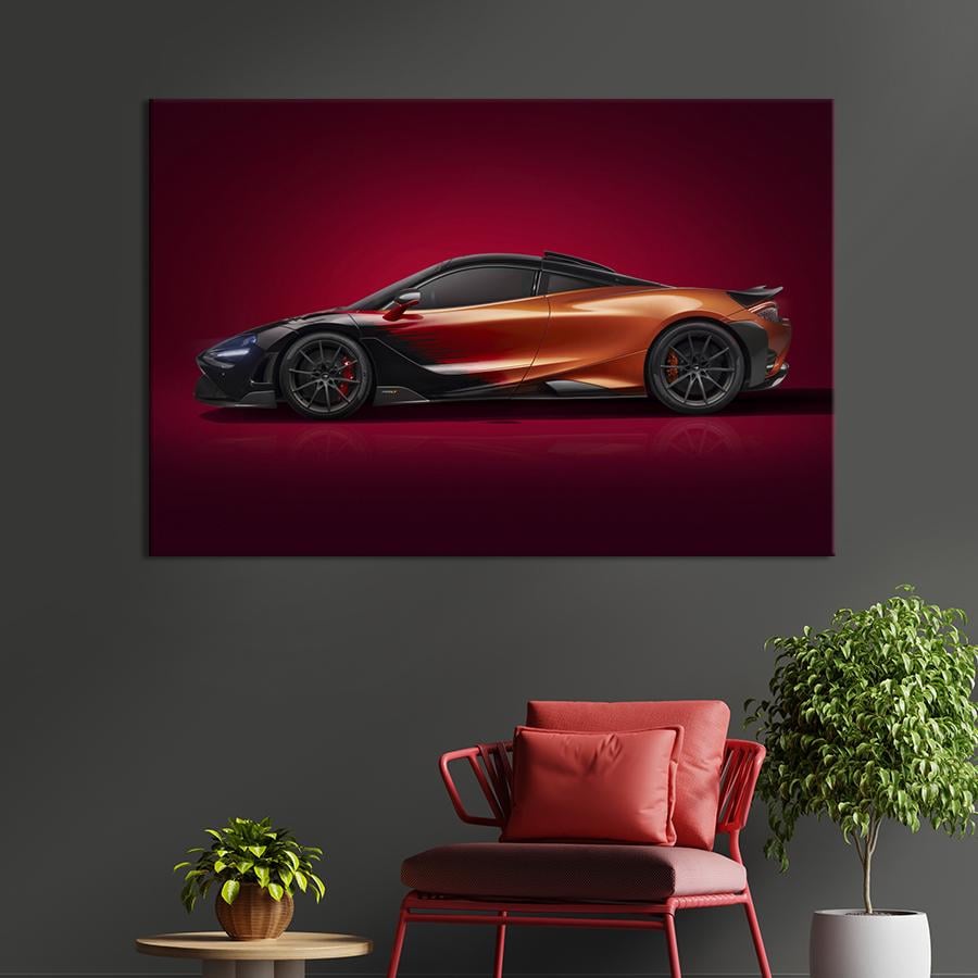 Картина на холсте Суперкар McLaren 765LT Strata 122x81 см (1377-1)