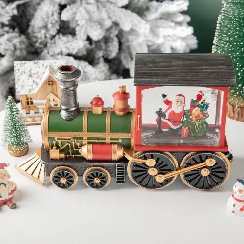 Ліхтар музичний новорічний Різдвяний поїзд на батарейках та від USB 32 см (26140881) - фото 5 Ліхтар музичний новорічний Різдвяний поїзд на батарейках та від USB 32 см (26140881) - фото 5