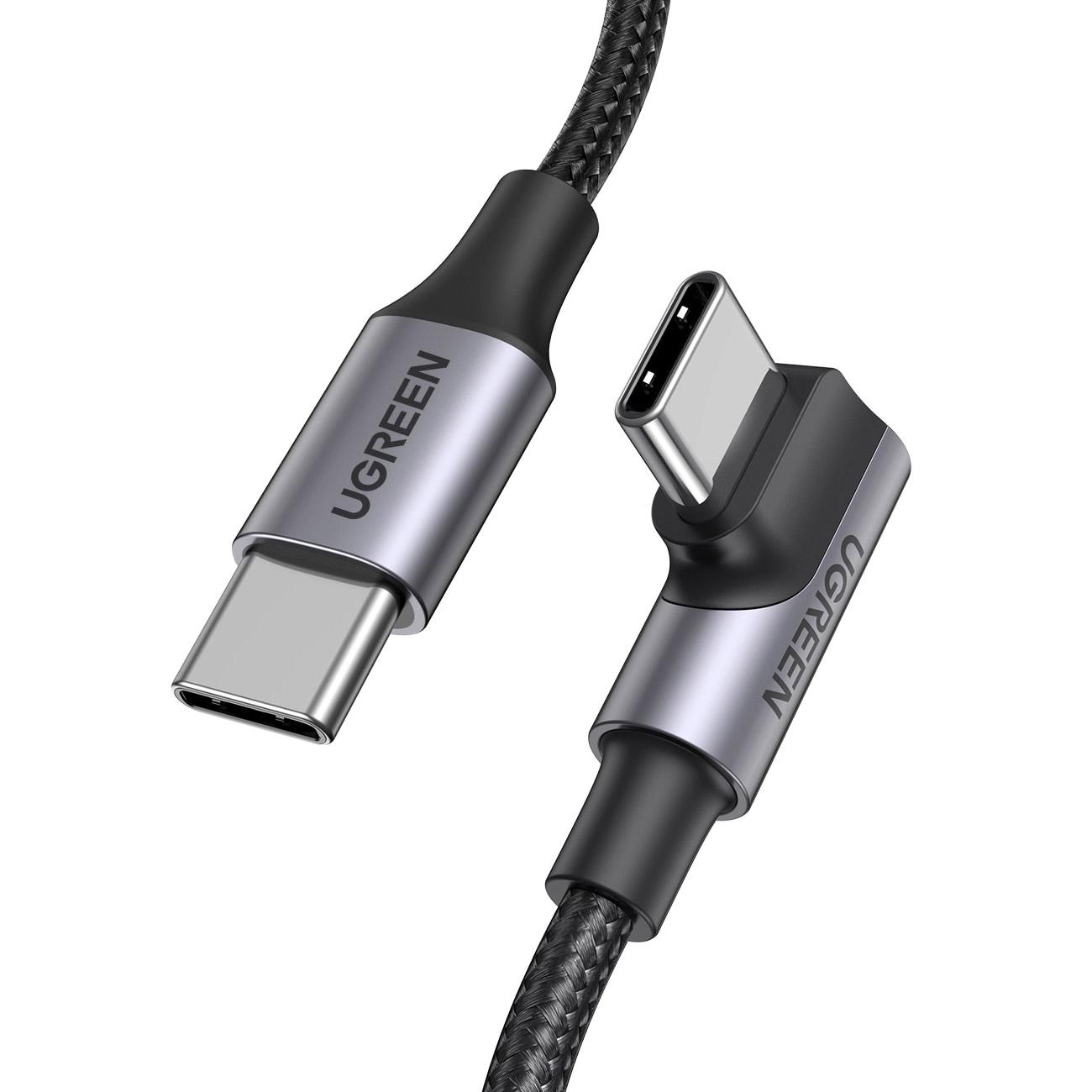 Кабель USB-C to USB-C UGREEN US334 з нейлоновою обплетенням QC 4.0/PD 100W 1 м Black (70643)