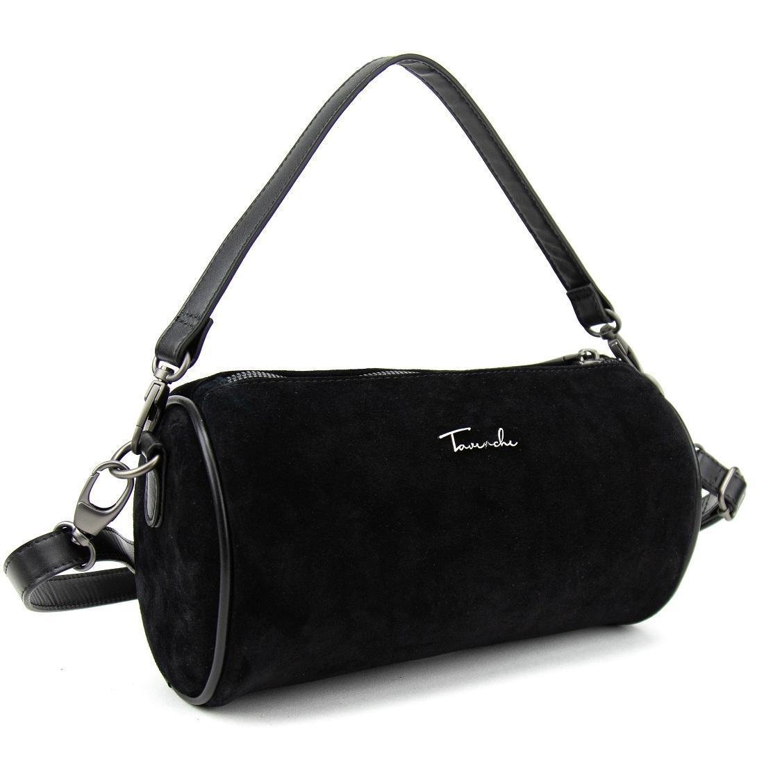 Сумка-кроссбоди женская замшевая в форме бочонка Tavinchi CH-0777A-Y Черный (2656558885)