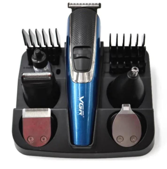 Триммер акумуляторний VGR для стрижки волосся та бороди з комплектом насадок (2390000029)