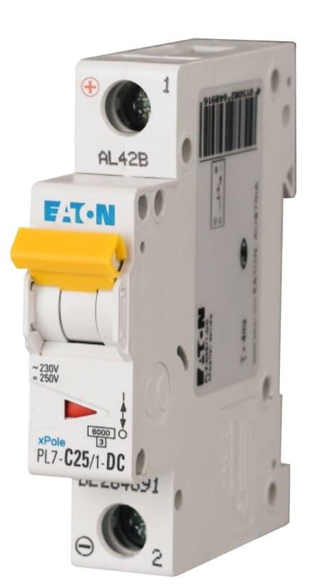 Автоматический выключатель Eaton Moeller 25A 10kA 1 полюс тип C PL7-C25/1-DC (42531)