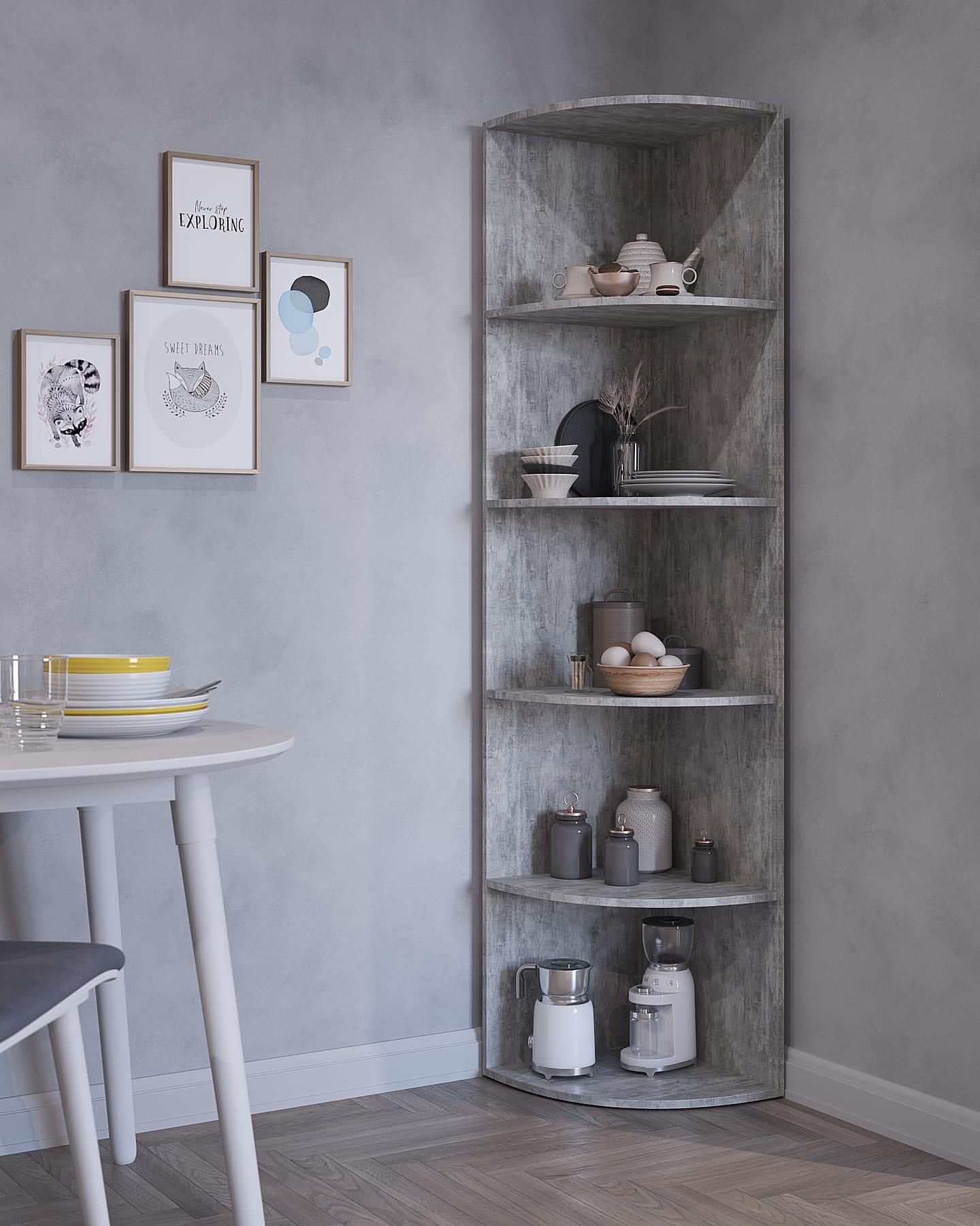 Система зберігання СТ-22 кутова з 5 полицями Індастріал - фото 1 Система зберігання СТ-22 кутова з 5 полицями Індастріал - фото 1