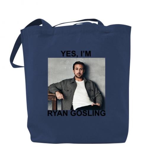 Шопер Yes, I'm Ryan Gosling 37х41 см Темно-Синій (16061429-8-195420) - фото 1