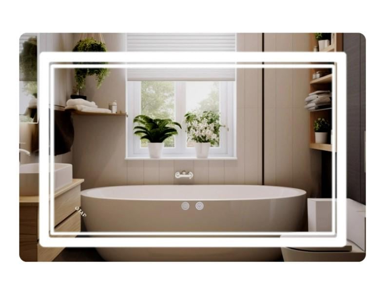 Дзеркало прямокутне Qtap Cardinal CA2 з LED-підсвічуванням Touch (QT0478C806048457)