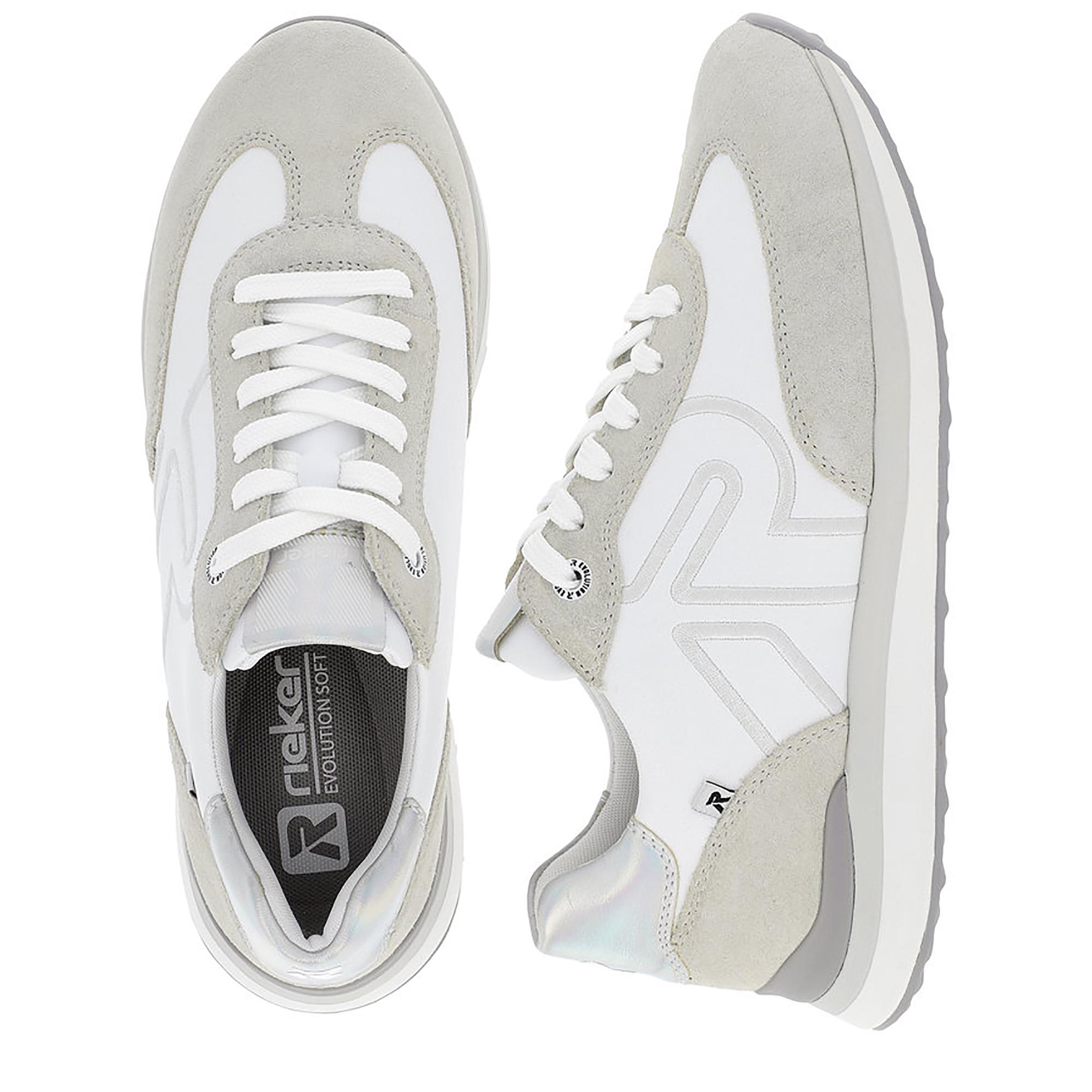 Кроссовки женские осенние RIEKER Evolution р. 39 Белый/Серый (035526-39) - фото 2