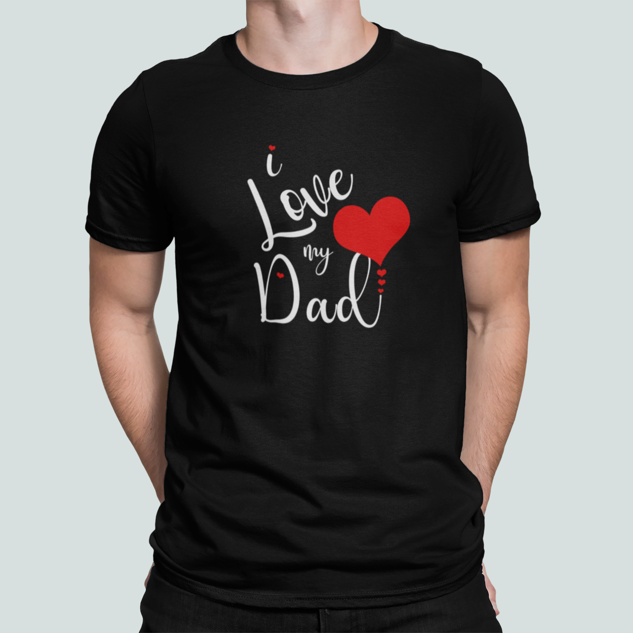 Футболка мужская Stedman с принтом "I love my Dad" XL Черный (ПАПА70-4)