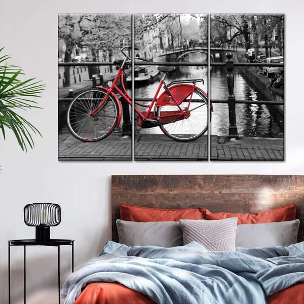 Модульная картина KIL Art Старый велосипед из трех частей 78x48 см (M3_M_34) Модульная картина KIL Art Старый велосипед из трех частей 78x48 см (M3_M_34)