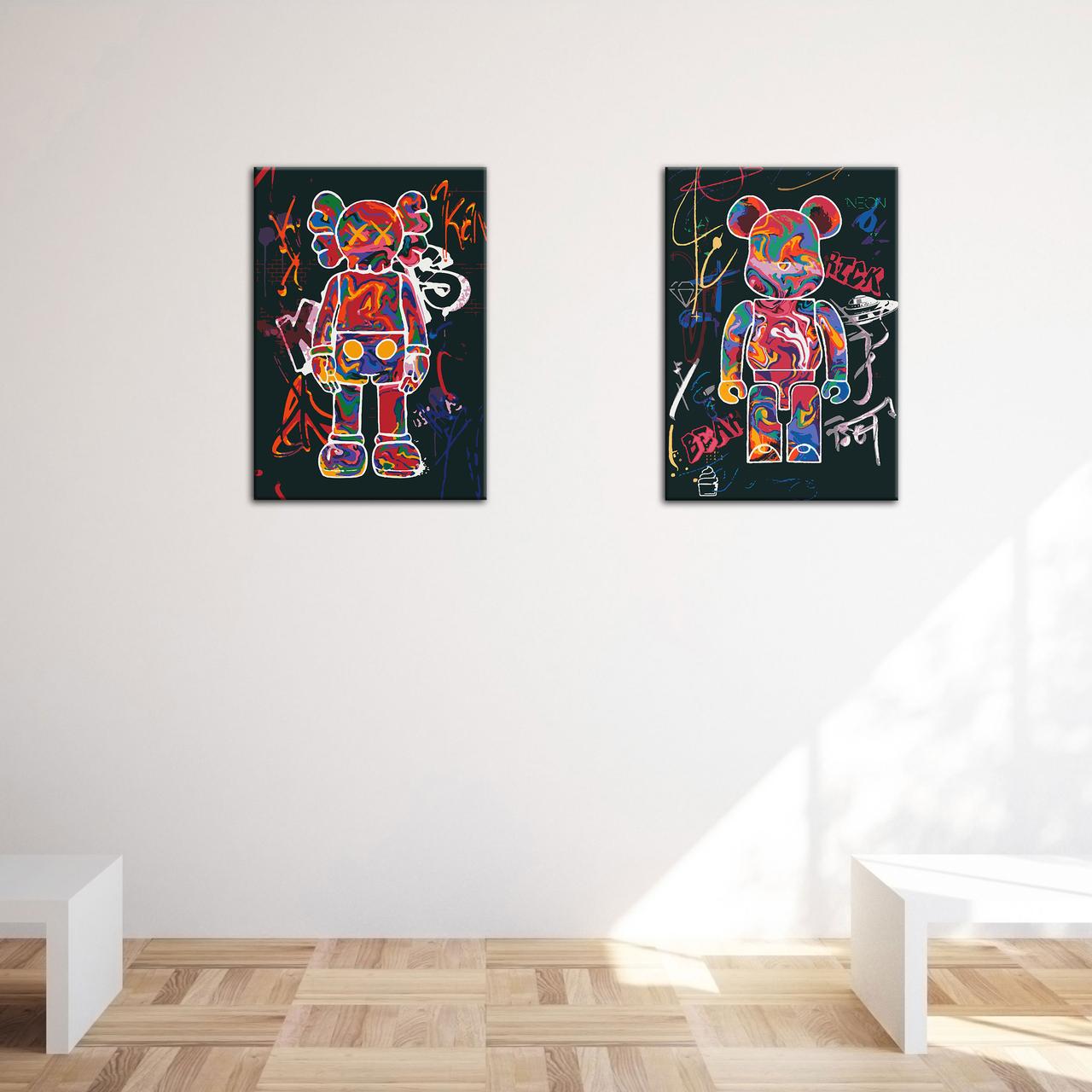 Комплект картин по номерам Riviera Blanca Graffiti fan 2 шт. (ITR-069)