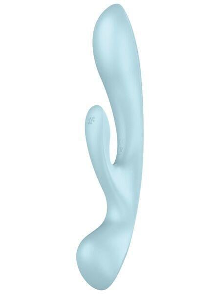 Вибратор-кролик Satisfyer Triple Oh Голубой с 3 моторами 11 программами водостойкий USB зарядка (2112975361)