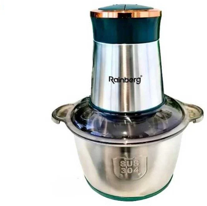 Блендер подрібнювач Rainberg 1300 Вт з металевою чашею на 2 л 4 леза (RB2202)