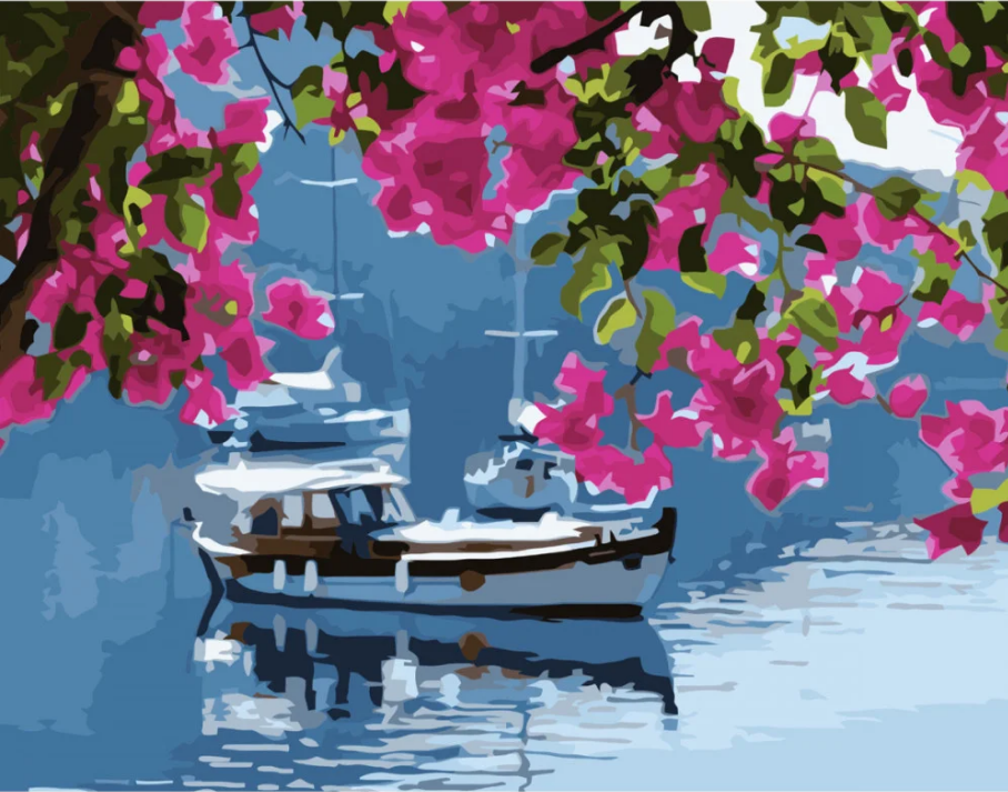 Картина по номерам Strateg Корабль на воде 40x50 см (VA-3775)