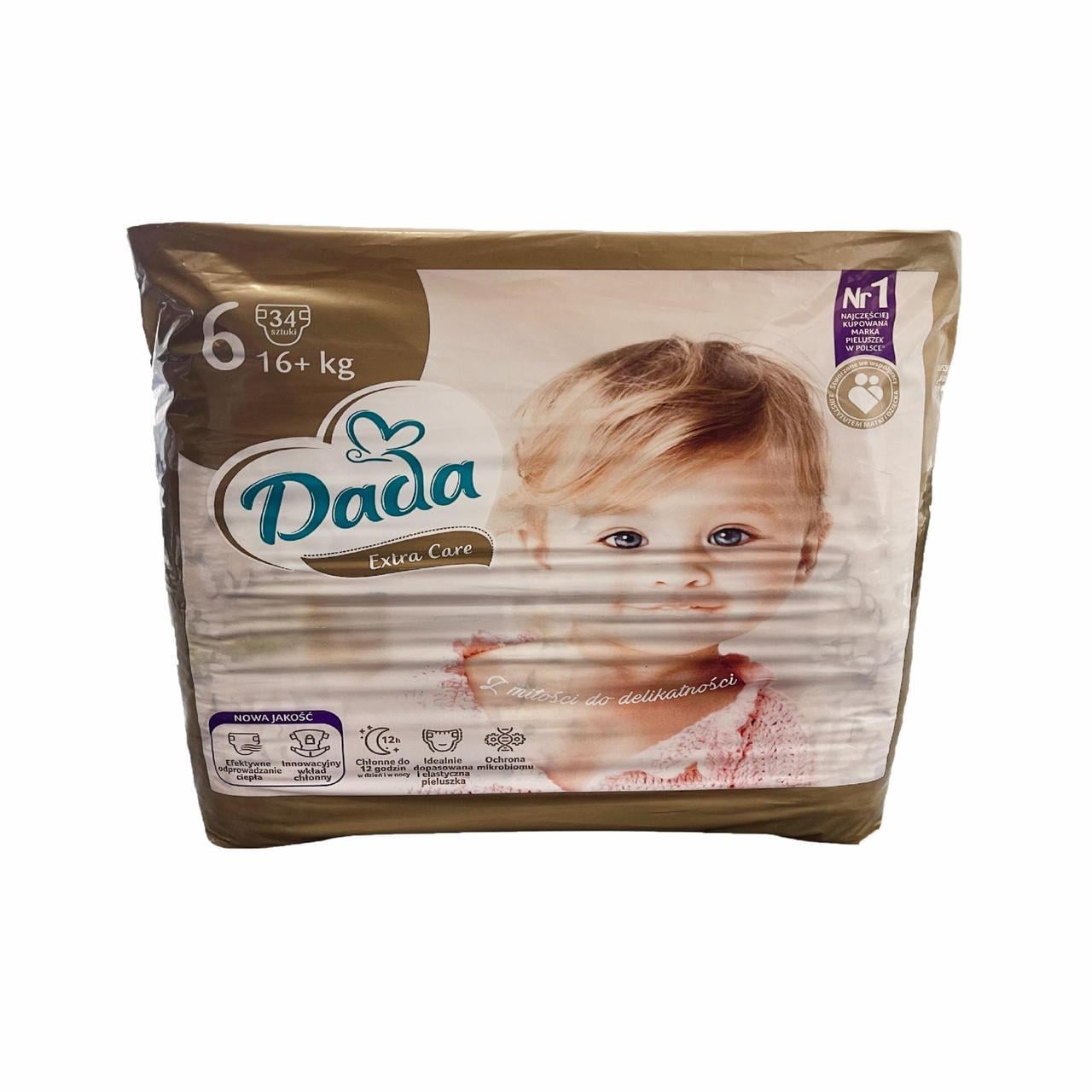 Підгузки дитячі Dada Extra Care 6 Extra Large 16+ кг 34 шт. (2398244992)
