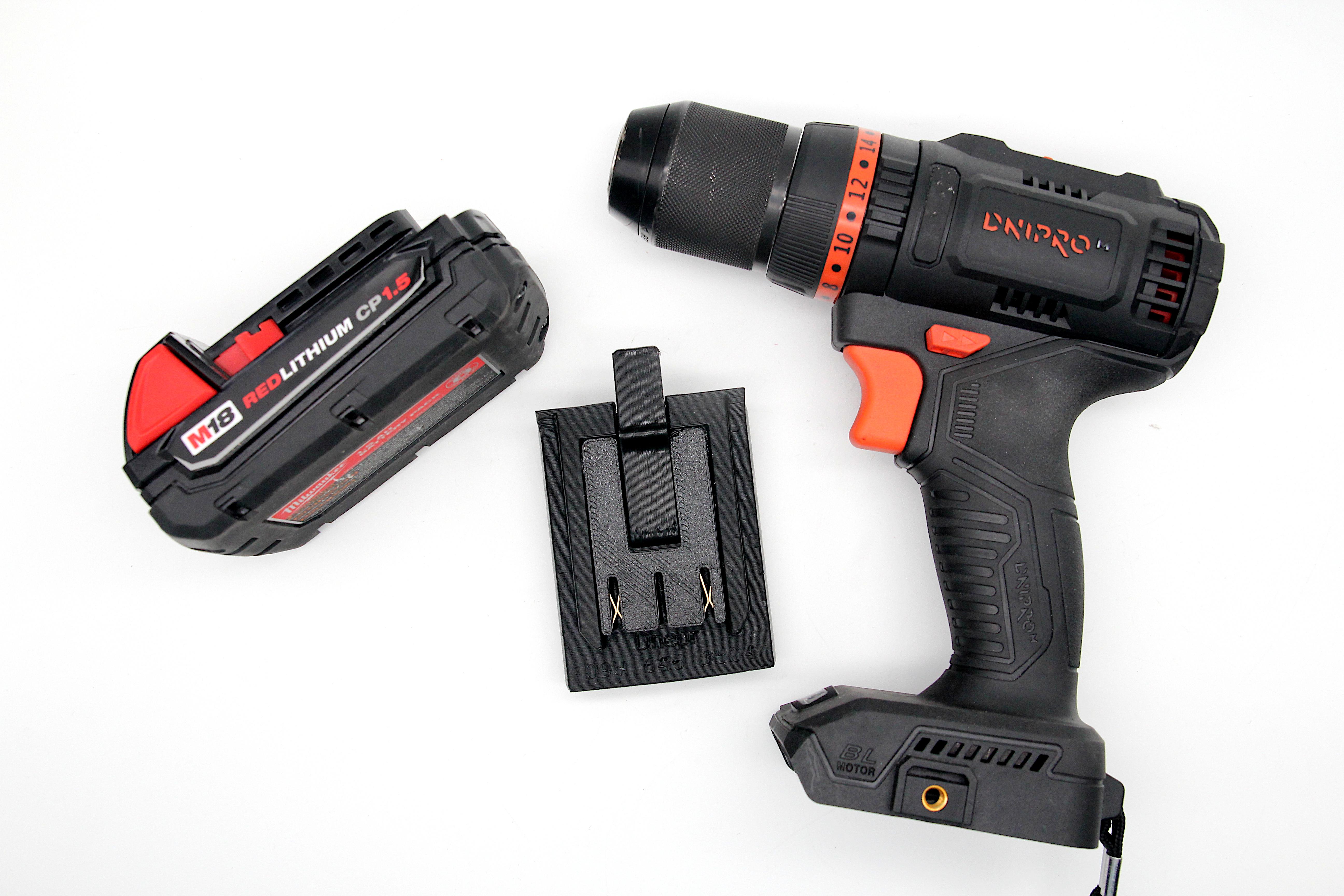 Переходник с акумулятора Milwaukee на инструмент DniproM (mil-dni) - фото 6 Переходник с акумулятора Milwaukee на инструмент DniproM (mil-dni) - фото 6